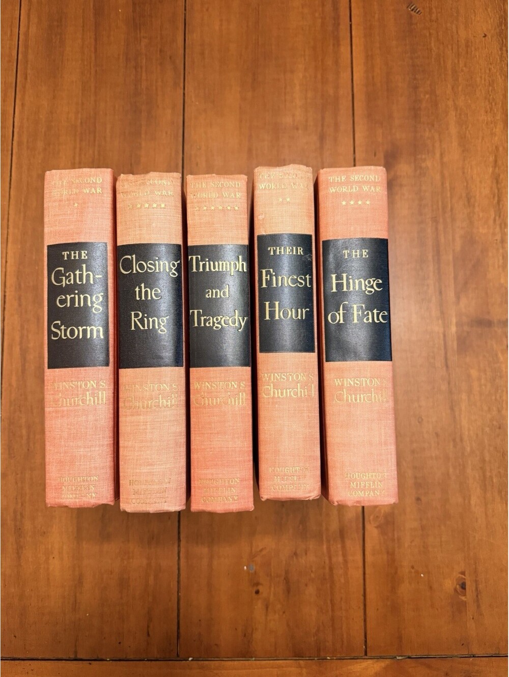 Winston Churchill The Second World War 5 Vol Set 1948-1953 Houghton Mifflin HC